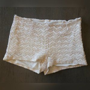 Cream Lace Shorts Size Medium
